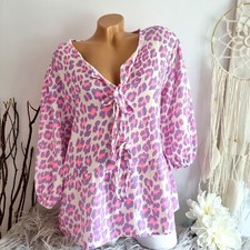 Musselin Bluse Leo Muster