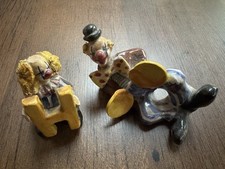 Zwei Clown Figuren Keramik