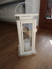 IKEA Gartenlaterne für Blockkerze SINNESRO, H30 B14 T14cm, m.Glasscheiben, GEBR.