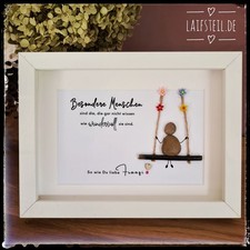 Steinbild "Besondere Menschen..." 🌷 personalisierbare Geschenkidee, handmade 3D