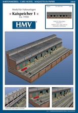 Kartonmodell Hafenanlage - Kaispeicher 1 1:250 HMV Hamburger Modellbaubogen V...