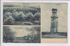 AK Hlina, Skola s kostelem, Rozhledna, 1920