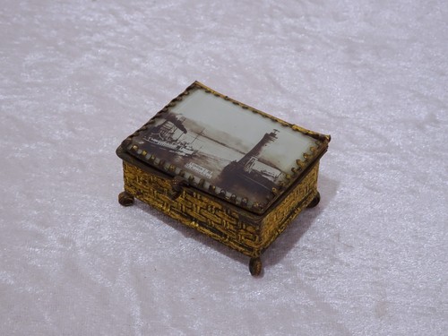 Antikes metall glas souvenir - antikes,
