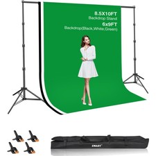 Fotohintergrund Set 3x2,6m Professionelles Studio Hintergrundsystem