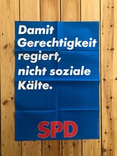 SPD Wahlplakat 1987 ‚Damit Gerechtigkeit regiert ...... ’ ORIGINALDRUCK DIN A1