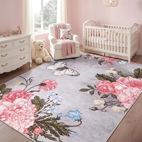 Teppich kinderzimmer blumen - teppich,