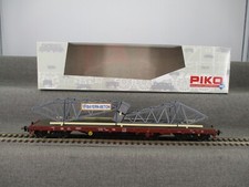 Piko Spur H0 54800 Flachwagen beladen mit 2 Kranausleger der DB AG in OVP