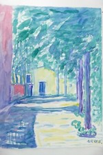 Wilhelm Klußmann Aquarell 1995 sig. Mittag 48x65cm N-1453