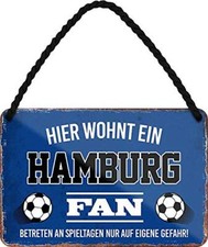 Blechschild Fußball Hier