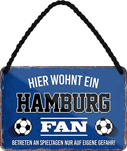 Blechschild fußball hier - blechschild,