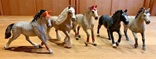 5 x große Schleichpferde -