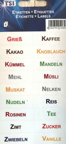 Etiketten küchenetiketten - etiketten,