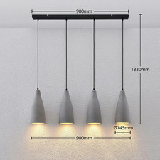 Lindby Beton-Pendellampe Sanne Pendelleuchte Hängelampe Lampe vierflammig E27498