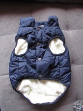 Fleece Hundejacke *** Hundemantel *** gefüttert *** Farbe: blau *** Größe L