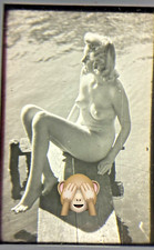 Dia weiblicher Akt nackt nud Kunst Fotografie um 1960  FD14