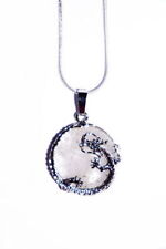 Silberkette mit verziertem Bergristall-Anhänger