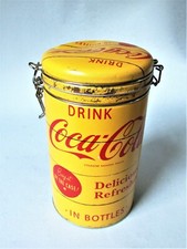 Vintage Coca Cola Blechdose mit Bügelverschluss Flaschenkühler  20cm hoch,Ø10 cm