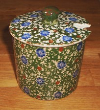 Villeroy & Boch Wallerfangen, Senftöpfchen oder Zuckerdose, Jugendstil um 1900