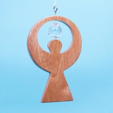Kristallobjekt "Engel" Holz