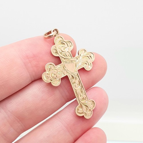 Antik 9kt rotgold kruzifix - 9kt,