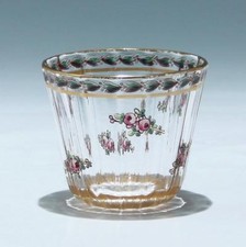 Bemaltes Jugendstil Becherglas