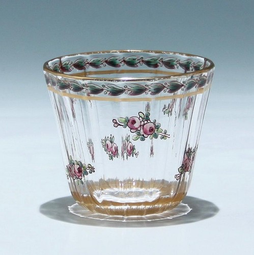 Bemaltes jugendstil becherglas - jugendstil,