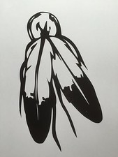 Indianer feder aufkleber - feder,