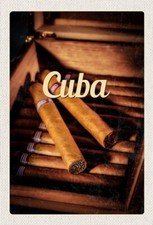 Blechschild Cubanische Zigarre Cuba Karibik 20x30 cm
