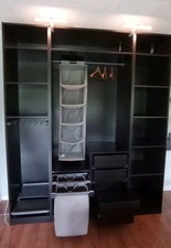 PAX Kleiderschrank IKEA fast neu + Zubehör schwarz 2,37 hoch 2m breit beleuchtet