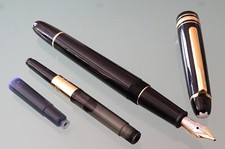 MONTBLANC MEISTERSTÜCK, schöner PATRONEN-FÜLLER 145 Feder M, CHOPIN, EDEL TOP!
