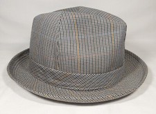 True Vintage Herrenhut Hut Trilby 20er 30er Jahre kariert Theater Film Bühne