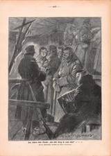 Des Jahres letzte Stunde - Albin Tippmann - 1WK - 1915 ~21x30cm