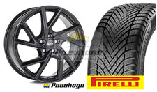 Winterräder Hyundai Santa Fe 19" Zoll P107 schwarz Pirelli Winterreifen Komplett