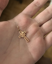 Kreuzanhänger Rotgold 585 Kreuz Anhänger