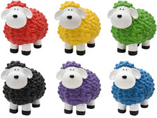 XL Deko Schaf Locke Dekofigur lustiges Schäfchen Lamm Tierfigur Frühlingsdeko