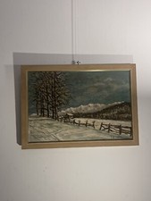 Ölgemälde auf Holz - Gerahmt