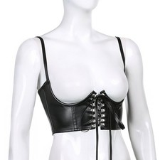 Frauen PU-Leder-Oberteil