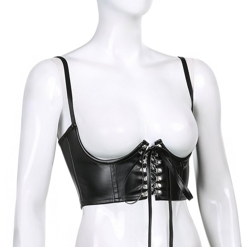 Frauen leder oberteil - frauen, pu-leder-oberteil