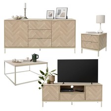 Wohnzimmer Möbel TV-Schrank Lowboard Sideboard Couchtisch Nachttisch Eiche-Optik
