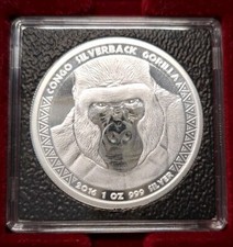 1 Oz Silber Ag- Congo Kongo -