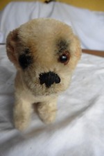 VINTAGE   Steiff Hund Bernhardiner  Bernie 12 cm mit Knopf Halsband