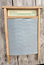 Altes Waschbrett HEMO - mit garantierter Zinkeinlage 12 Rubbelbrett 57 x 35cm