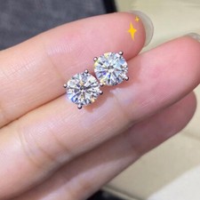 1 KT Moissanite Ohrringe 925