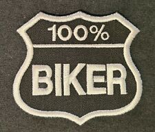 100 % BIKER Patch Aufnäher ROUTE 66 Motorrad Vintage RETRO 85