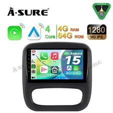 4G+64G Android 15 Apple CarPlay Autoradio Für Opel Vivaro B Renault Trafic 3 GPS