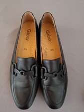 Damenschuhe Loafer Gr 6 1/2 Gabor schhwarz Leder