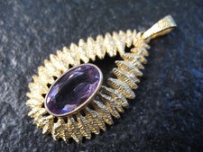 Anhänger Silber 925 Theodor Fahrner vergoldet mit Amethyst Edelstein