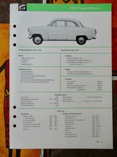 Ford Weltkugel Taunus 15M 1955-57 VW Gebrauchtwagenberater Prospektblatt TOP RAR