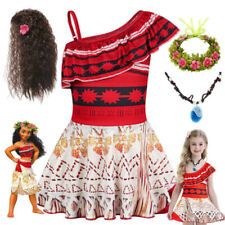 2025 Kinderkostüm Moana Prinzessin Mädchen Cosplay Kostüm Halskette Outfits Sets