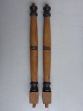 2 alte Säulen Schrank Kommode Vertiko Aufsatz Holz Jugendstil 1910-1930 35,5 cm